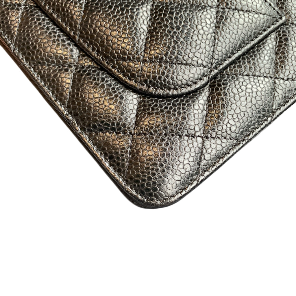 Chanel Wallet on Chain Black Quilted Caviar Gold Hardware