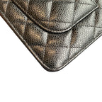 Chanel Wallet on Chain Black Quilted Caviar Gold Hardware