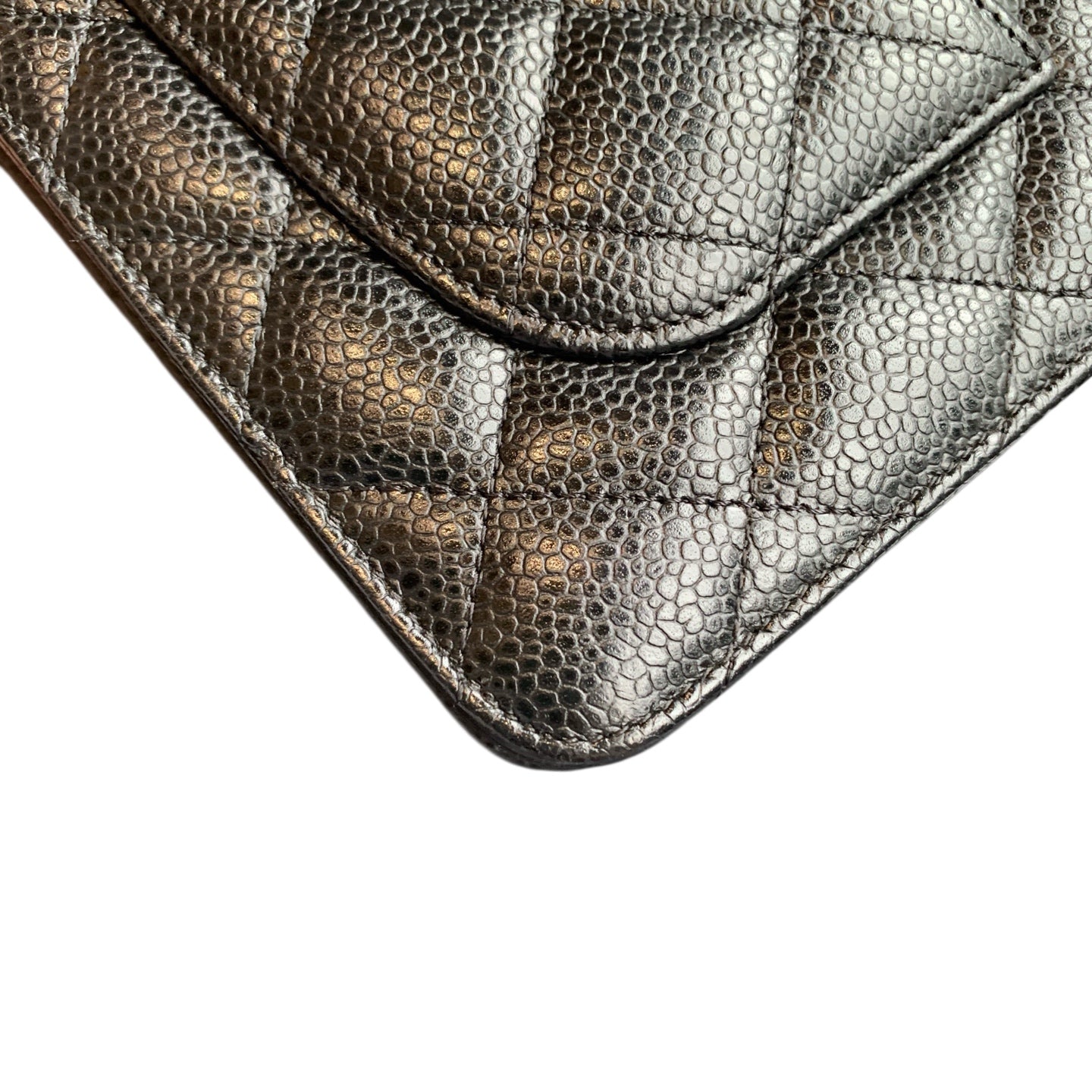 Chanel Wallet on Chain Black Quilted Caviar Gold Hardware