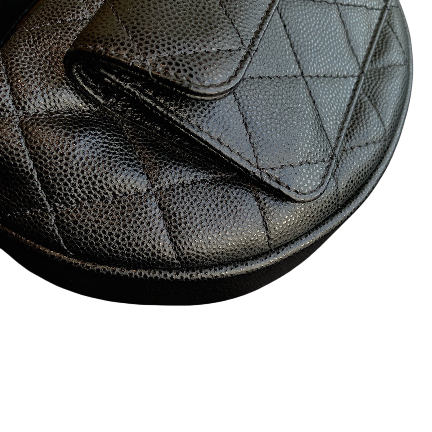 Chanel Small Hobo Bag Black Quilted Caviar Gold Hardware