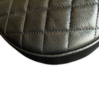 Chanel Small Hobo Bag Black Quilted Caviar Gold Hardware