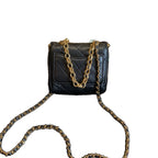 Chanel Mini Vanity Bag With Gold Frame Black Lambskin Gold Hardware
