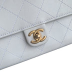 Chanel Pearl Crush Mini Flap Bag White Lambskin Gold Hardware