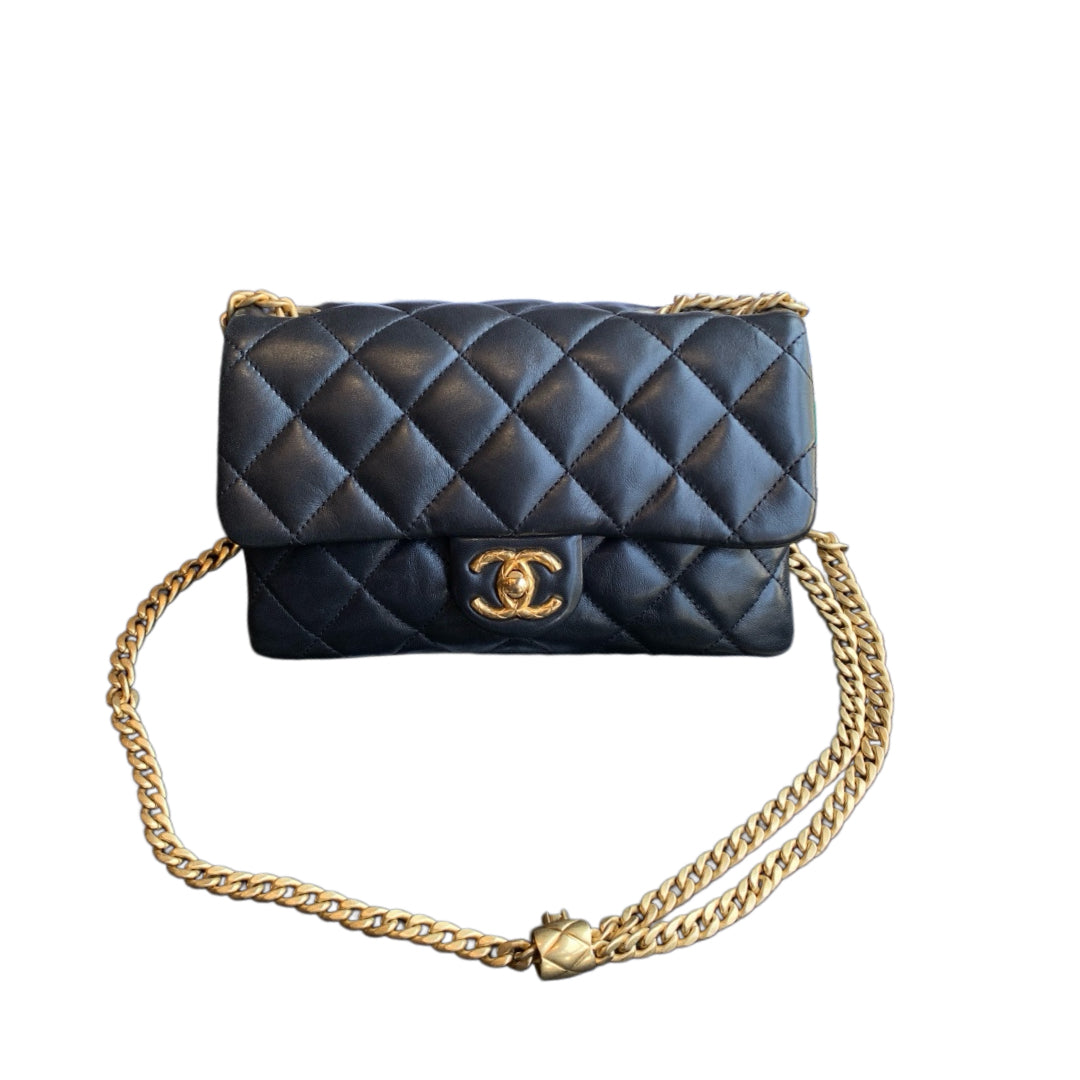 CHANEL Small Square Bag | Lambskin | Gold-Trim Accordion