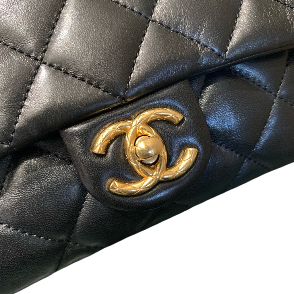 CHANEL Small Square Bag | Lambskin | Gold-Trim Accordion