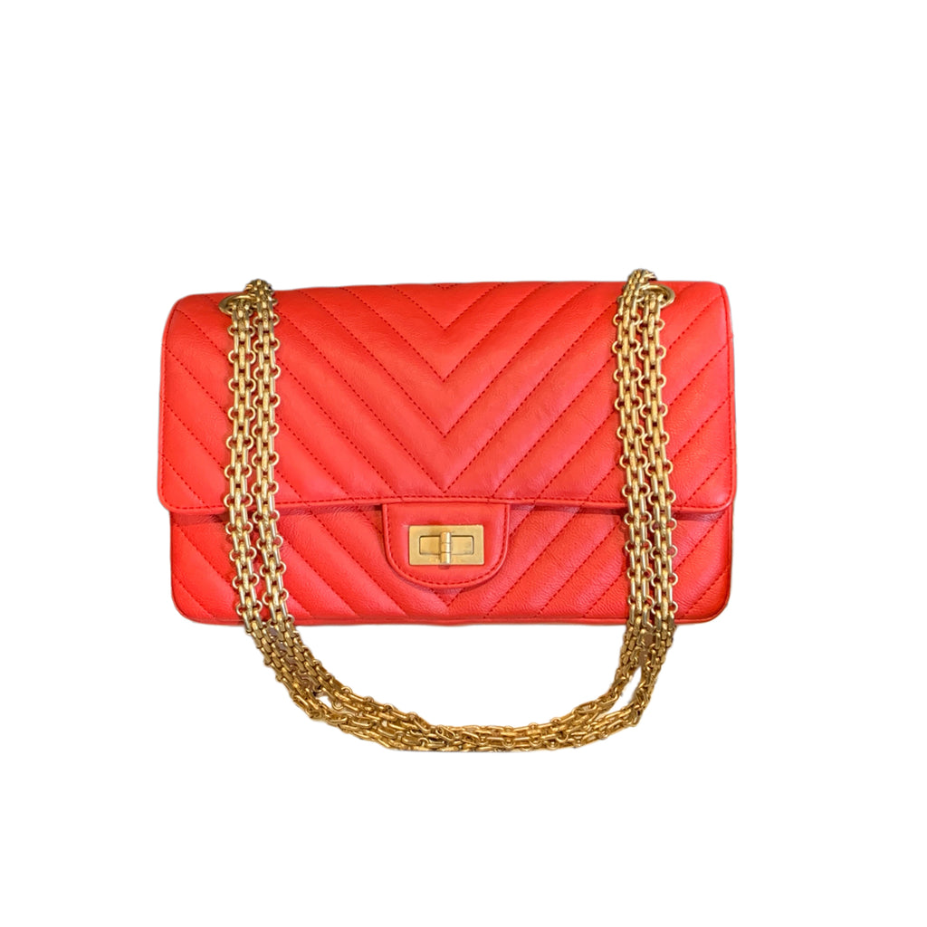 Chanel 2.55 Reissue Flap Bag Small Red Gold Hardware