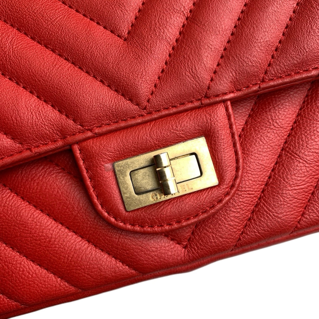 Chanel 2.55 Reissue Flap Bag Small Red Gold Hardware