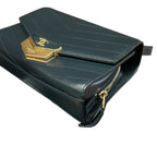 CHANEL Leather Messenger Bag | Laser-Embossed | Pre-owned