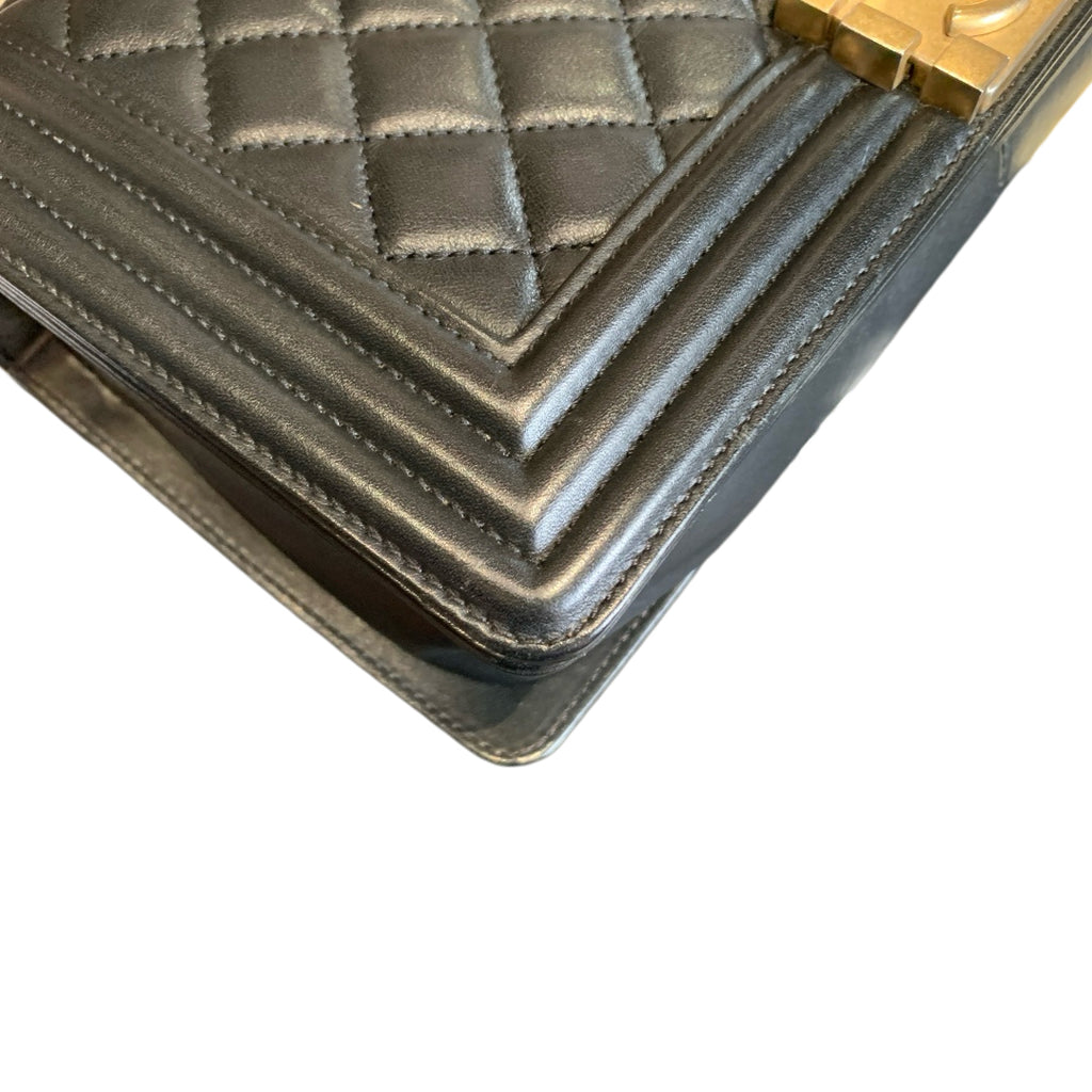 Chanel A92193 Flap Bag Grained Calfskin Gold Gold Hardware