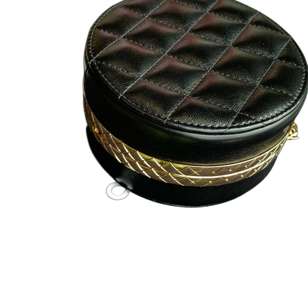 Chanel AP3046 Dinner Bag Lambskin Black Gold Hardware