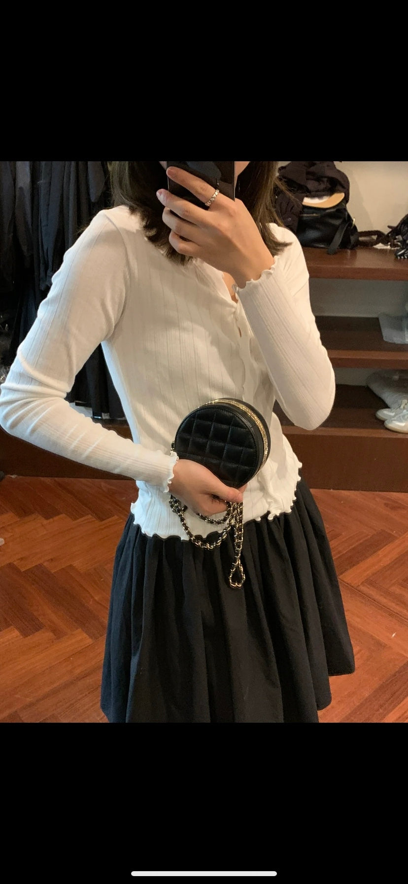 Chanel AP3046 Dinner Bag Lambskin Black Gold Hardware