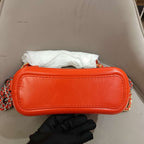 Chanel Gabrielle Hobo Handbag Coral Quilted Leather Gold & Silver Hardware