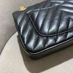 Chanel Reissue Flap Bag Black Chevron Quilted Leather Gold Hardware
