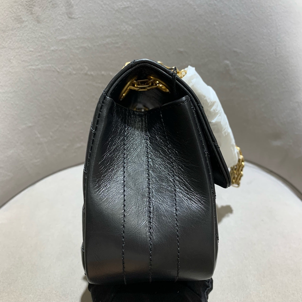 Chanel Reissue Flap Bag Black Chevron Quilted Leather Gold Hardware