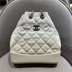 Chanel Gabrielle Small Backpack Off-white Quilted Leather Mixed-Metal Hardware