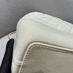 Chanel Gabrielle Small Backpack Off-white Quilted Leather Mixed-Metal Hardware