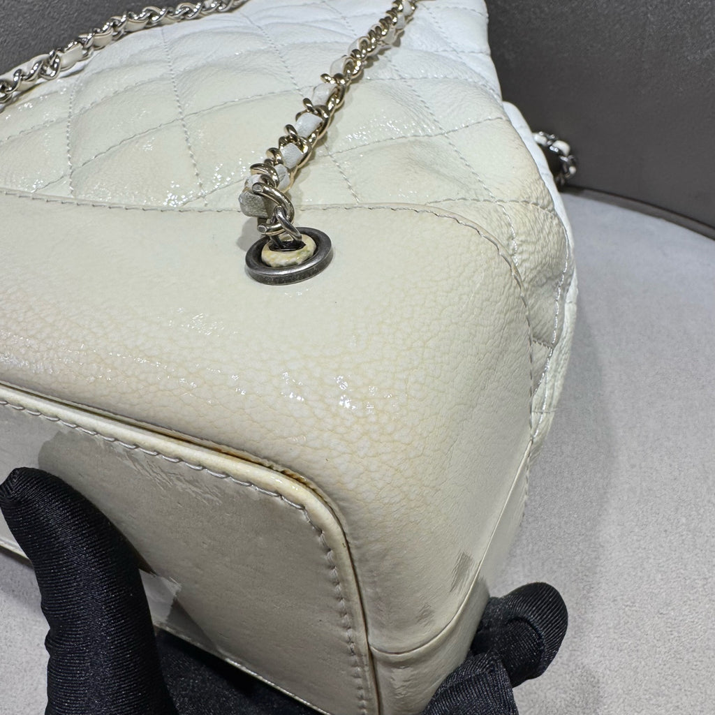 Chanel Gabrielle Small Backpack Off-white Quilted Leather Mixed-Metal Hardware