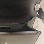 Chanel Boy Handbag Black Leather Silver Studs Crystals Silver Hardware