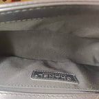 Chanel Boy Handbag Black Leather Silver Studs Crystals Silver Hardware