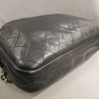 Chanel Vintage Camera Bag Black Quilted Leather Gold Hardware