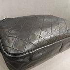 Chanel Vintage Camera Bag Black Quilted Leather Gold Hardware