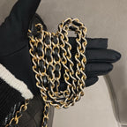 Chanel Vintage Camera Bag Black Quilted Leather Gold Hardware