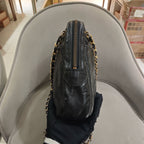 Chanel Vintage Camera Bag Black Quilted Leather Gold Hardware