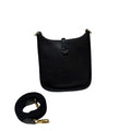 Hermes Evelyne TPM Crossbody Bag Black Clemence Gold Hardware