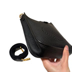 Hermes Evelyne TPM Crossbody Bag Black Clemence Gold Hardware