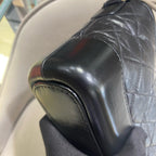 Chanel Gabrielle Hobo Handbag Black Quilted Aged Lambskin Gold & Ruthenium Hardware