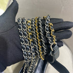 Chanel Gabrielle Hobo Handbag Black Quilted Aged Lambskin Gold & Ruthenium Hardware
