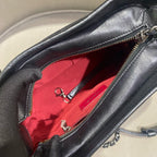 Chanel Gabrielle Hobo Handbag Black Quilted Aged Lambskin Gold & Ruthenium Hardware