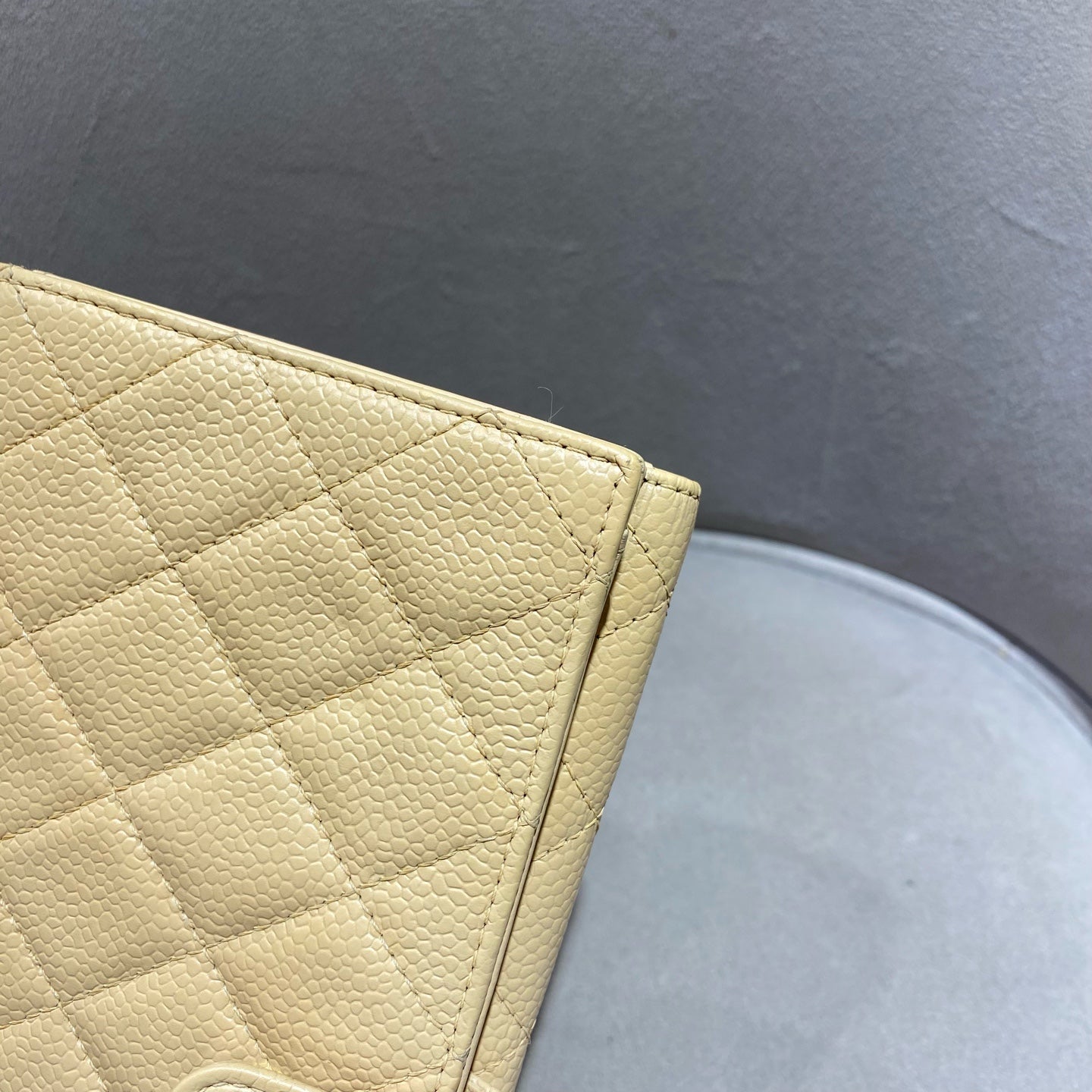 Chanel Classic Continental Flap Wallet Beige Caviar Leather Gold Hardware