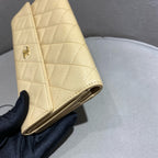 Chanel Classic Continental Flap Wallet Beige Caviar Leather Gold Hardware