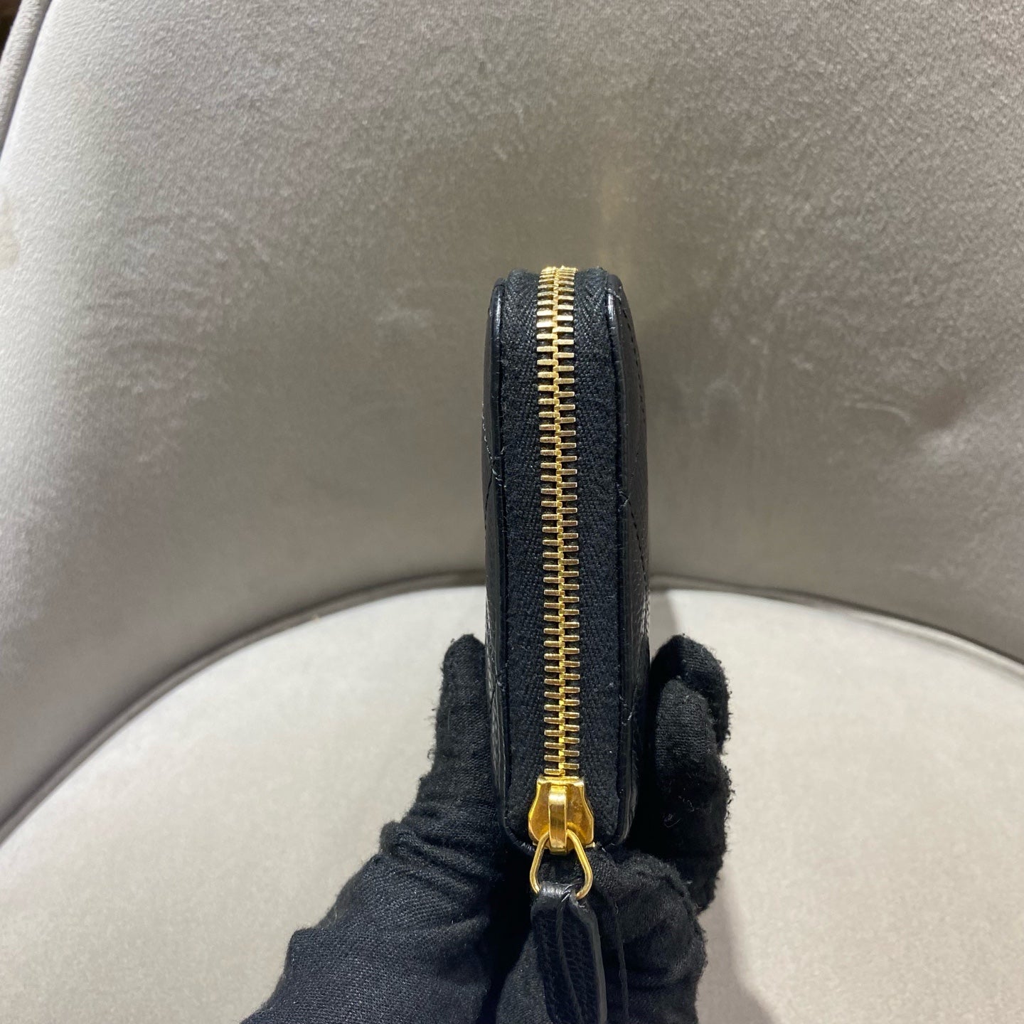 Chanel Classic Long Zip-Around Wallet Black Caviar Gold/Silver Hardware