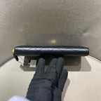 Chanel Classic Long Zip-Around Wallet Black Caviar Gold/Silver Hardware