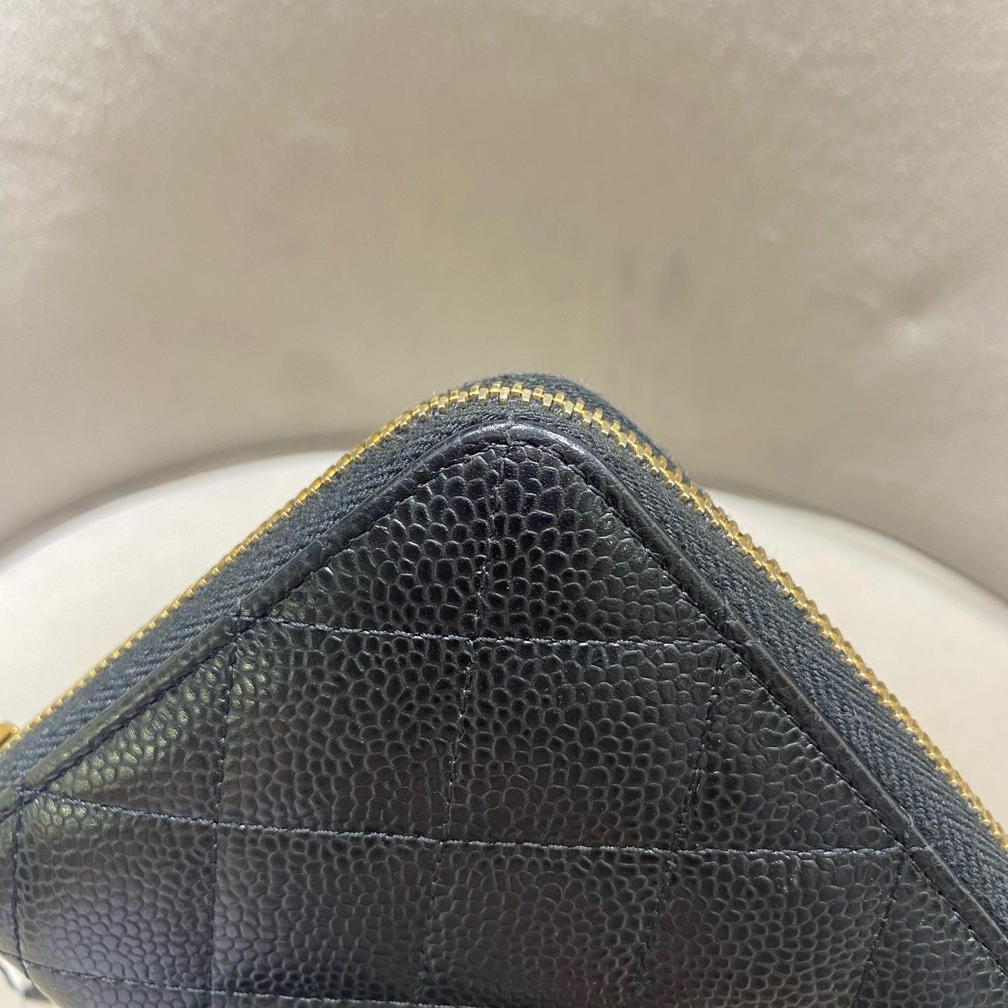 Chanel Classic Long Zip-Around Wallet Black Caviar Gold/Silver Hardware