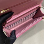 Chanel Tweed Flap Bag Pink Bouclé Fabric Gold Hardware