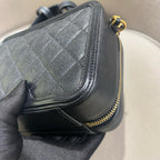 CHANEL Camera Bag | Black Litchi-Grain Leather | Gold Hardware