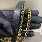 CHANEL Camera Bag | Black Litchi-Grain Leather | Gold Hardware