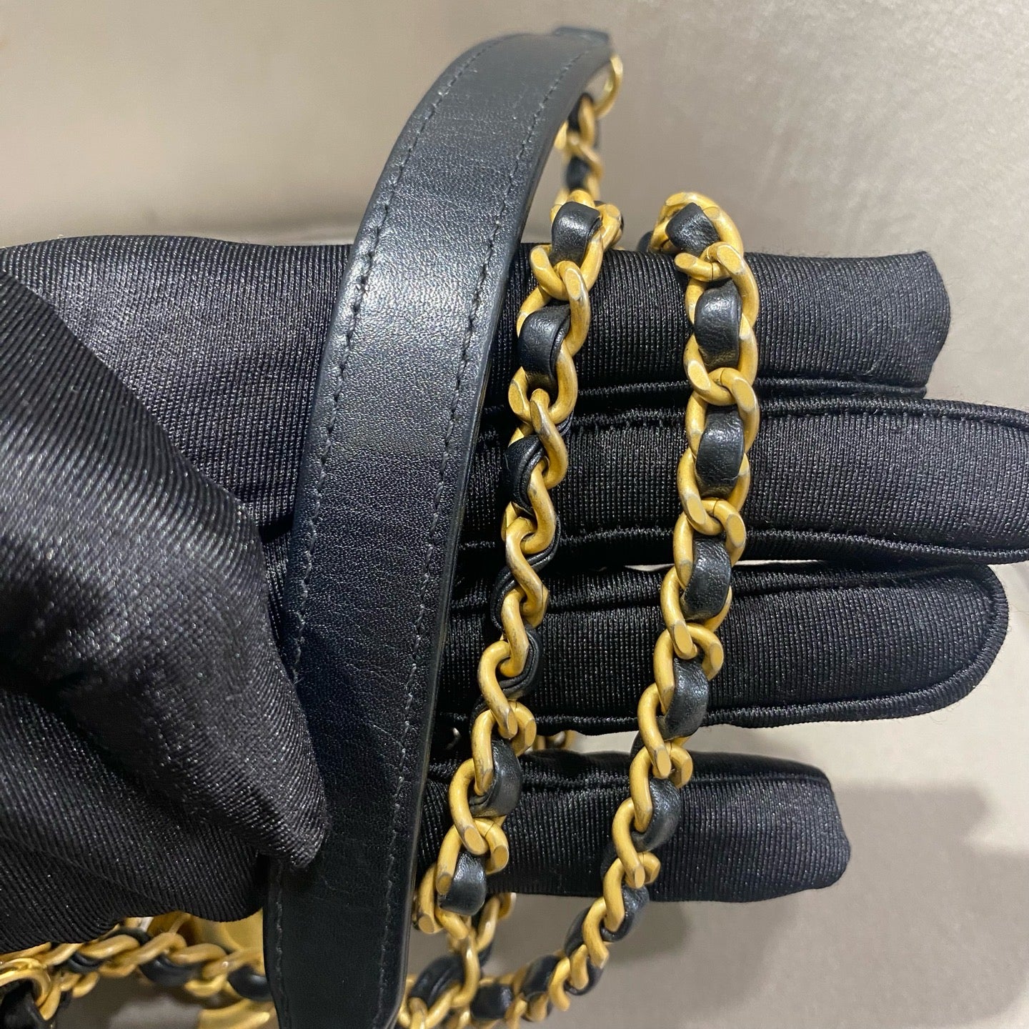 CHANEL Camera Bag | Black Litchi-Grain Leather | Gold Hardware