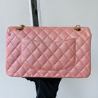 CHANEL Classic Flap Medium | Pearlised Pink Litchi-Grain | Gold Hardware