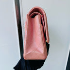 CHANEL Classic Flap Medium | Pearlised Pink Litchi-Grain | Gold Hardware