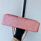 CHANEL Classic Flap Medium | Pearlised Pink Litchi-Grain | Gold Hardware