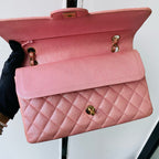 CHANEL Classic Flap Medium | Pearlised Pink Litchi-Grain | Gold Hardware