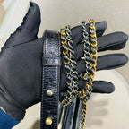 Chanel Gabrielle Small Hobo Handbag Black Quilted Lambskin Gold Silver & Ruthenium Hardware