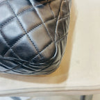 Chanel Quilted Backpack Black Leather Gold Hardware
