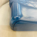 Chanel Gabrielle Hobo Handbag Navy Blue Quilted & Smooth Leather Gold & Silver Hardware