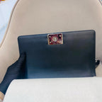 Chanel Boy Handbag Small Black Patent Quilted Leather Silver Hardware