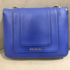 Bvlgari Serpenti Forever Shoulder Bag Royal Blue Leather Gold Hardware